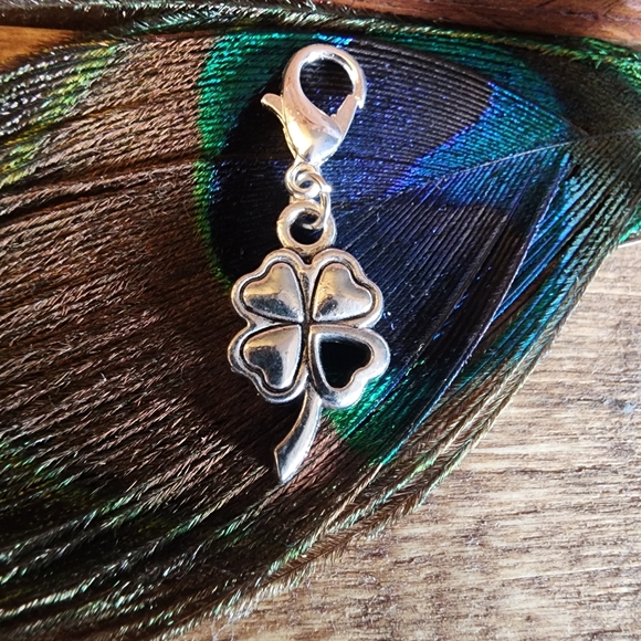 5/$25 Irish Shamrock Heart Charm for Bracelet St Patrick's Day Clover Bag Clip - Picture 6 of 13